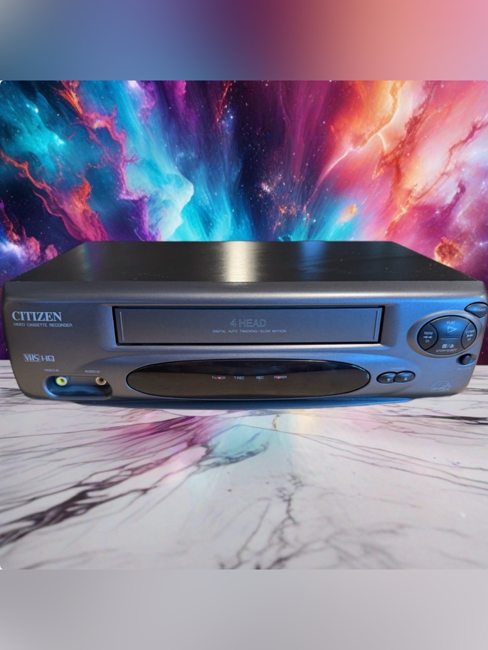 Citizen JVHS3989 VCR VHS Player, Digital Tracking Quick Play Works Great V Rare!
